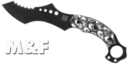 Feststehendes Messer MP9 White Skulls mit Nylonscheide