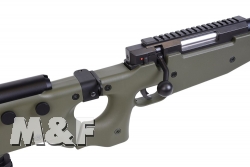 WELL MB08D Airsoft Sniper Komplettpaket Kaliber 6 mm BB Federdruck OD Green